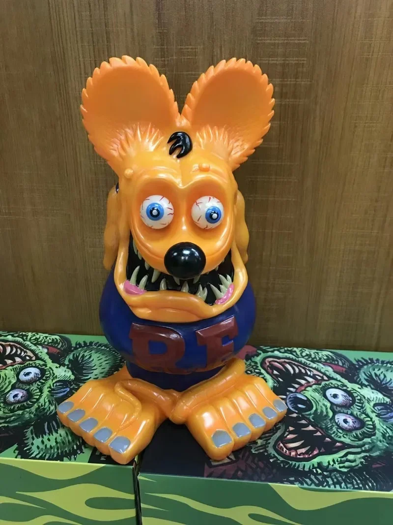 Crazy Mouse Ratfink Trendy Toy Cartoon Decoration Enamel 30cm VINYL Anime Figure Toy Model Ratfink Figurines Boxed Statue Gift