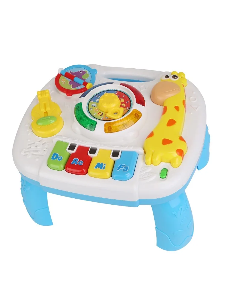 Toddler Musical Learning Table Educational Baby Toys Musical Activity Table Learning Center for 6+ Months Boys Girls Gift