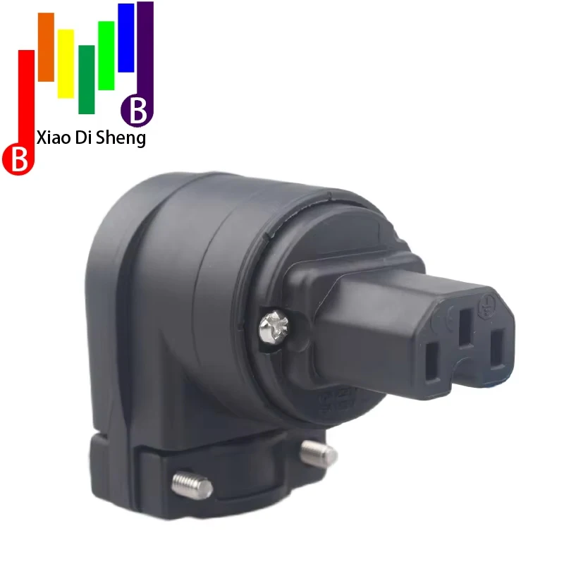 Spina connettore IEC EU maschio e femmina CA elettrico in rame puro placcato rodio ad alta fedeltà di fascia alta 90 °   Tipo L