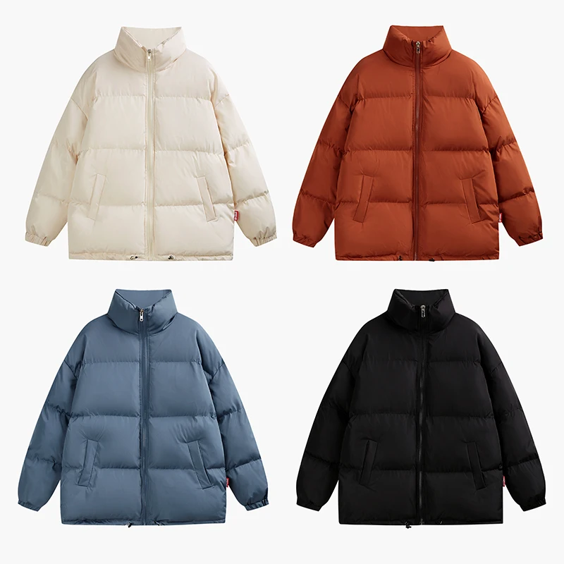 

Thiened ort Bread Sle Cotton Jaet Women's Retro Design Sensation Outerwear Korean Sle Zipper Closure Long Sve Coat