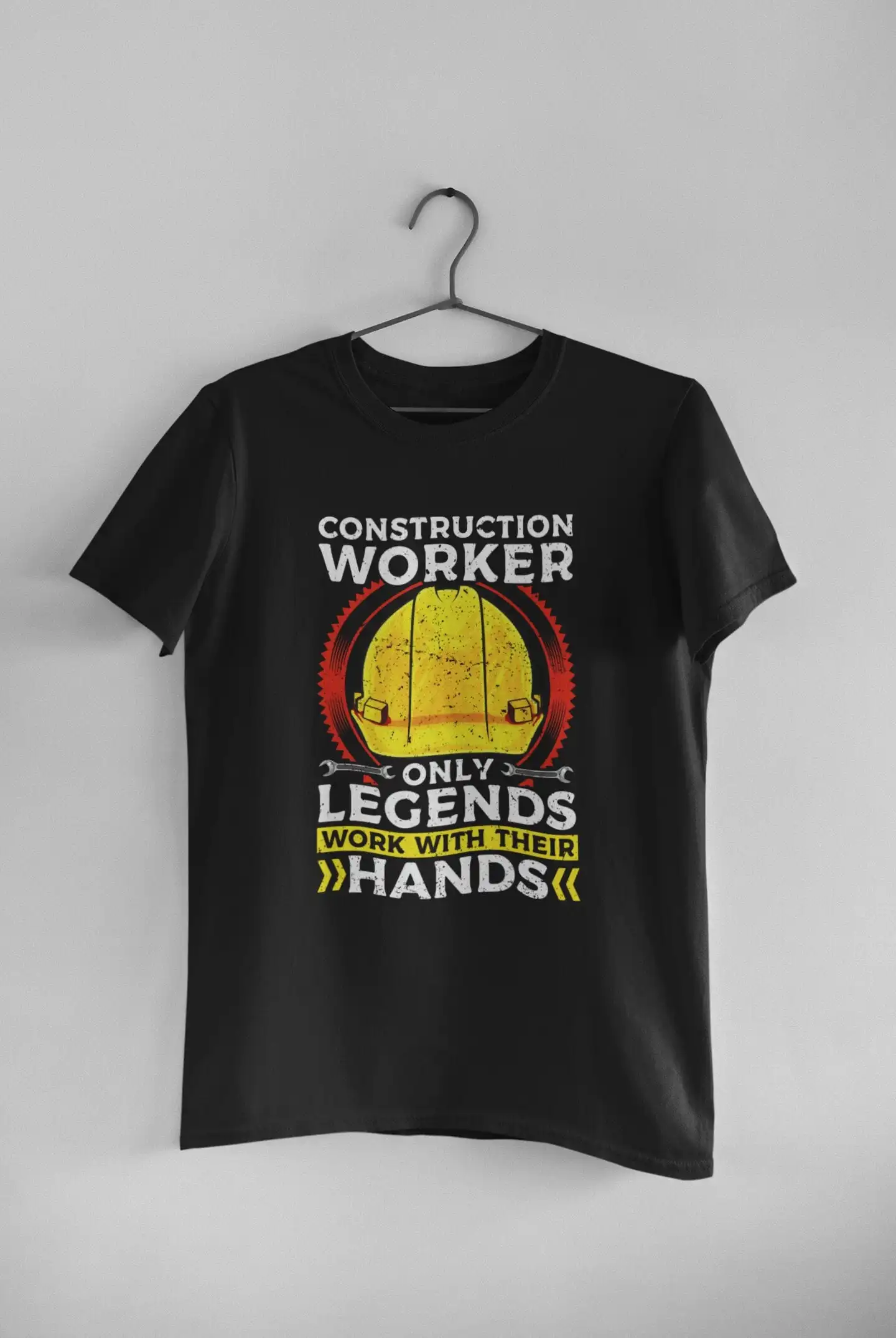 Construction Worker T Shirt Builder Manager Work With Hands