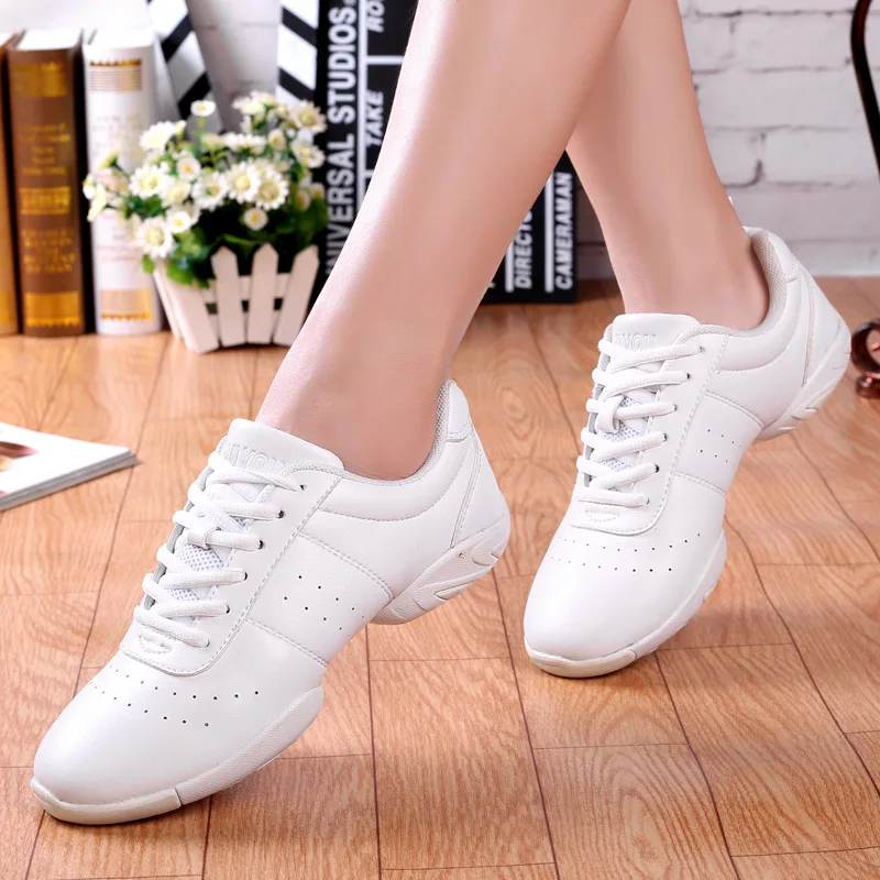 Child Competitive Aerobics Shoes Soft Bottom Fitness Shoes Men Women Jazz Shoes Professional Training Dance Sneakers Children