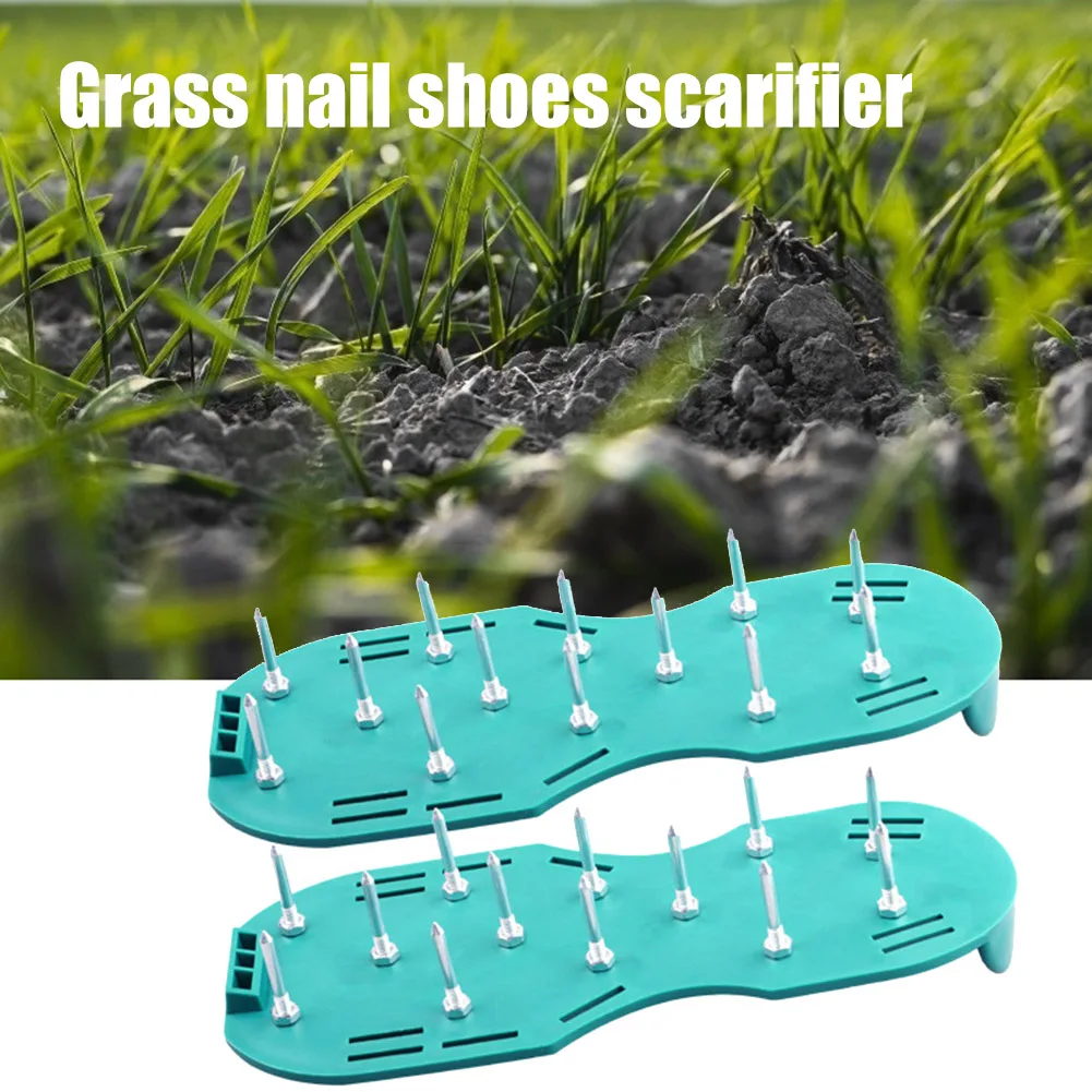 Gardening Walking Garden Yard Grass Cultivator Scarification Aerator Nail Shoes