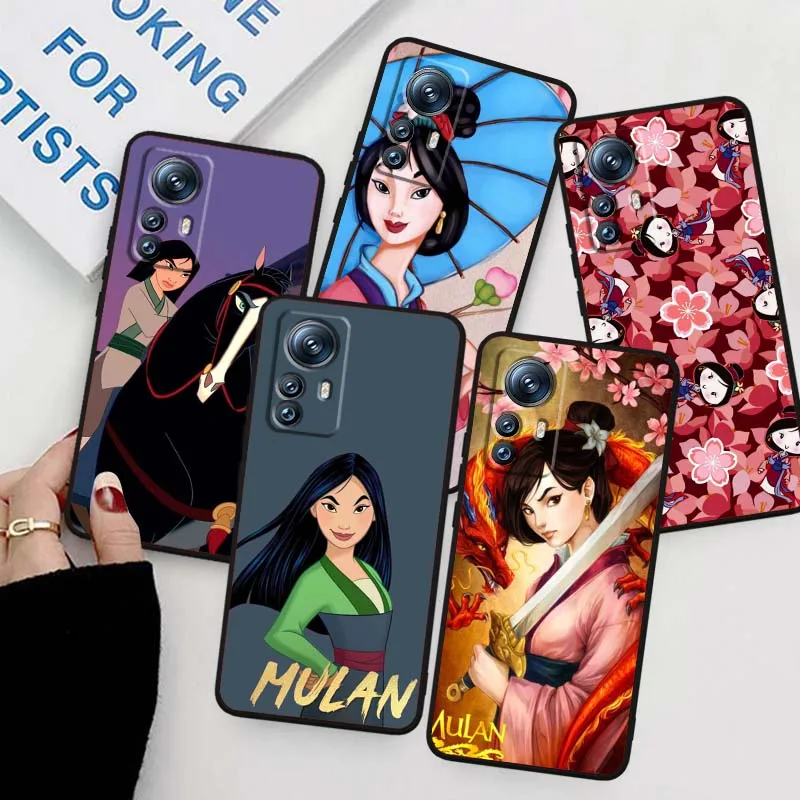 

Princess Disney Mulan For Xiaomi Mi 15 14 13 13T 12 12T 12S 11 11i 11T Pro Ultra Lite 5G Black Soft Cover Phone Case