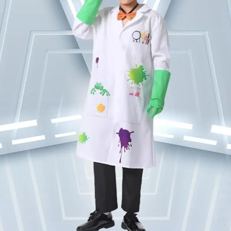 Y3NE 4Pieces Cosplay Trang phục Halloween cho trẻ Phụ kiện trang phục khoa học điên rồ