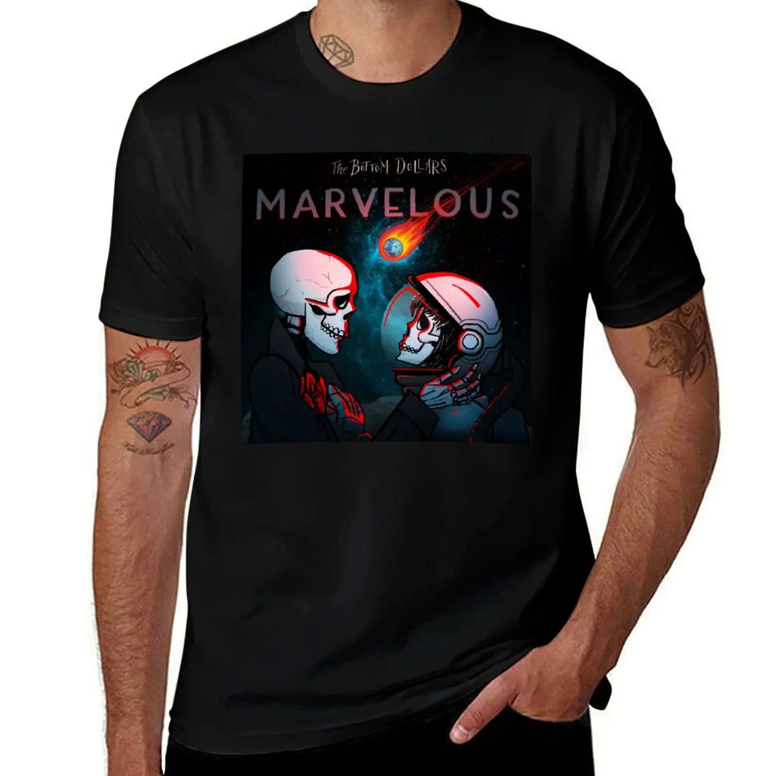 The Bottom Dollars - Marvelous LP Cover Art by Ana Becker T-Shirt High Elasticity Sports T-Shirt