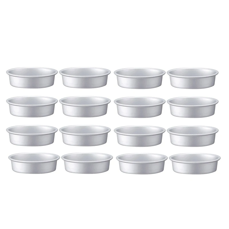 

16Pcs Aluminum Alloy Cheese Pans Non-Stick Bakeware Oval Shape Bread Mold Baking Tools