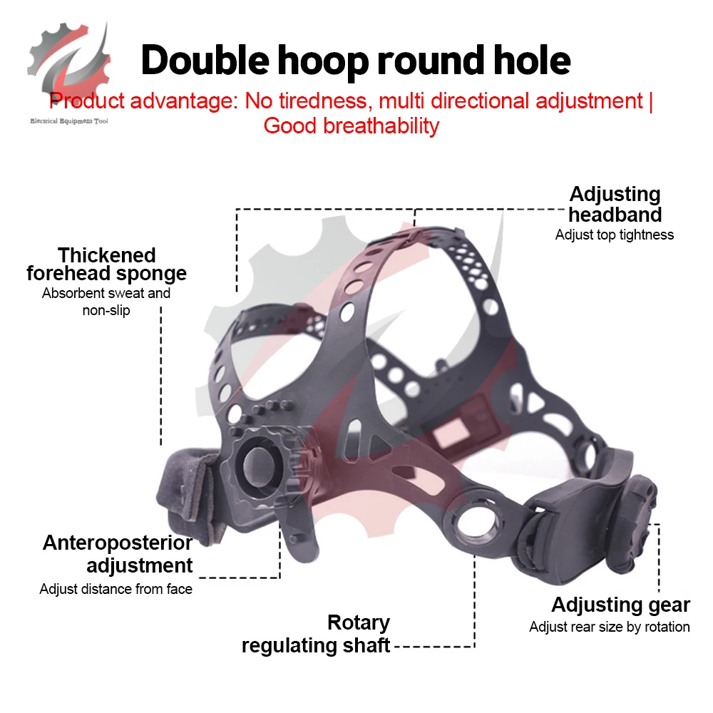 Ajustável Soldagem Soldador Máscara Headband Para Solar Auto Capacete Escuro Soldagem Mão Ferramenta Acessórios Adequado Para Vários Tipos De Cabeça