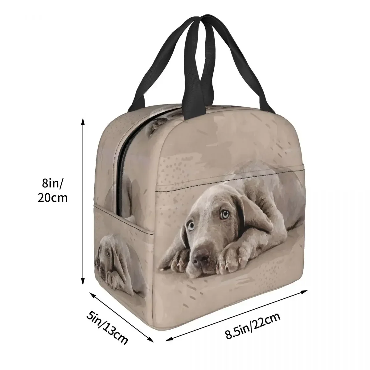 Weimaraner Puppy Insulated Lunch Bag for Women Children Portable Food Boxes Thermal Lunch Box Tote