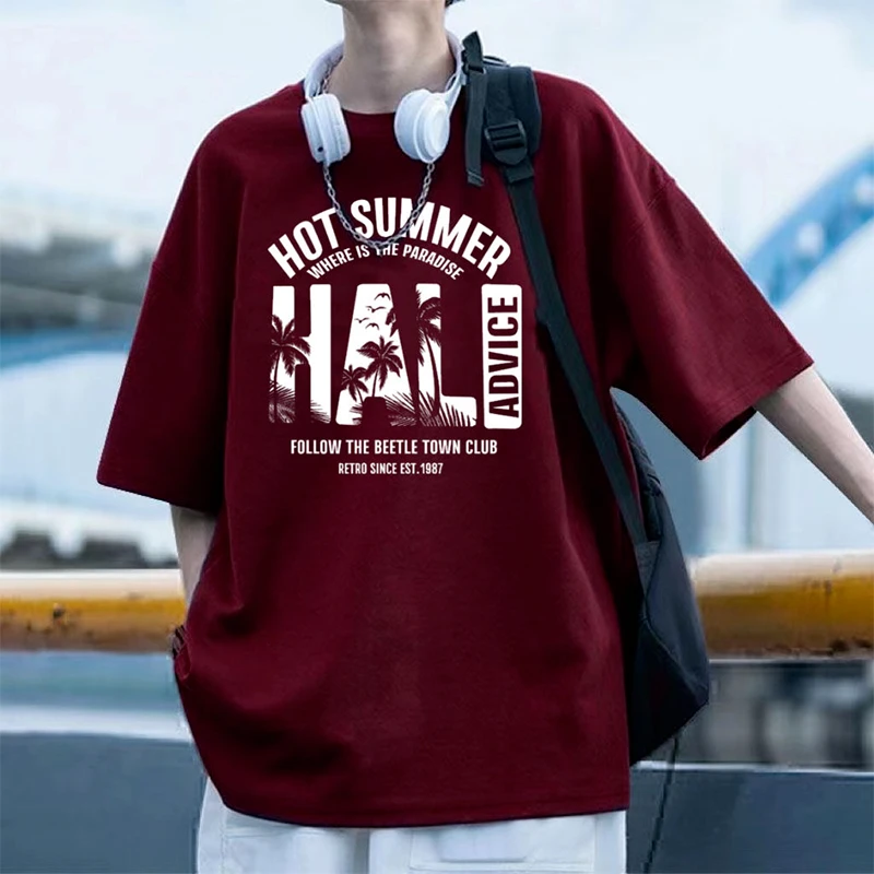 American Summer 2024 Boyfriend New Patchwork O-Neck Printing Letter Fashion Minimalist Loose Casual Short Sleeve T-shirt Tops
