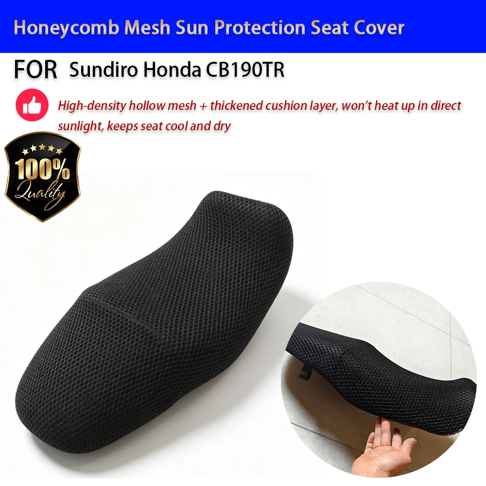 For Honda CB190TR Honeycomb Mesh Sun Protection Seat Cover Cooling Breathable Accesorios Moto Accessori Moto