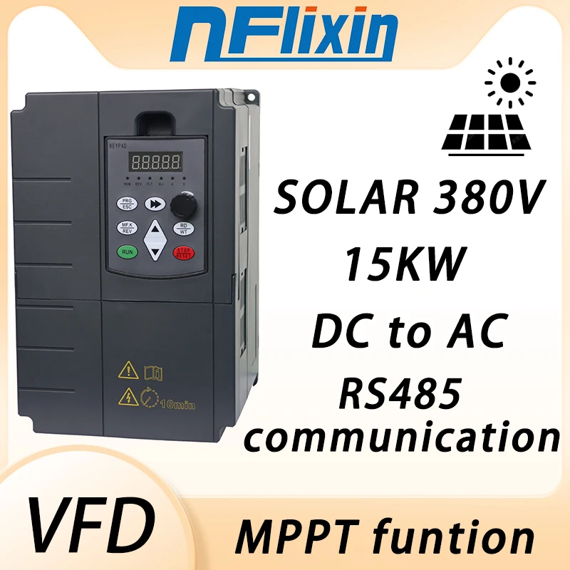 PV solar inverter DC to AC three-phase converter 380v 15/22/30/37/45/55/75/93/110/132kw with MPPT Control solar pump VFD