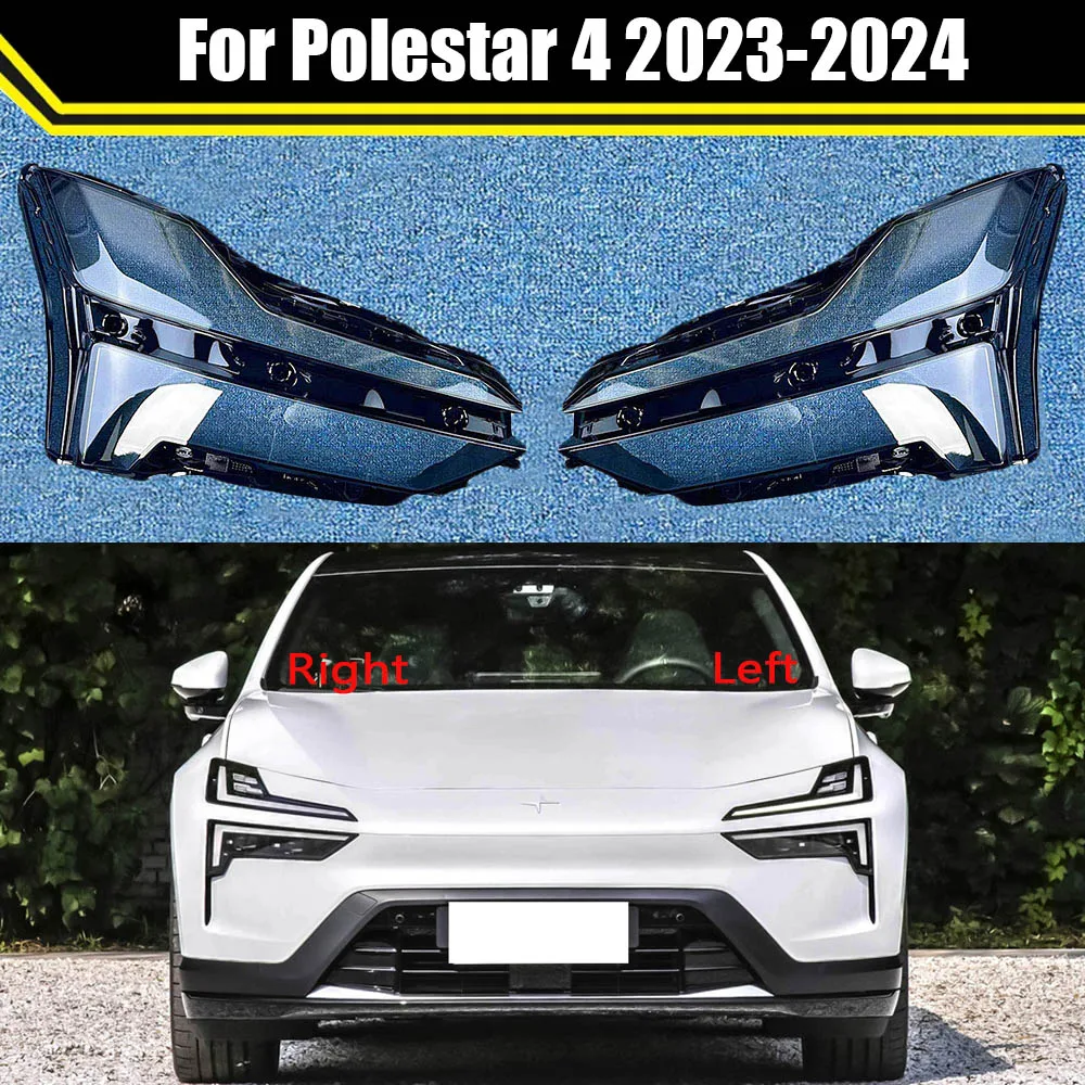 

Auto Head Light Caps For Polestar 4 2023 2024 Car Headlight Cover Lampcover Lampshade Lamp Glass Lens Case Headlamp Mask