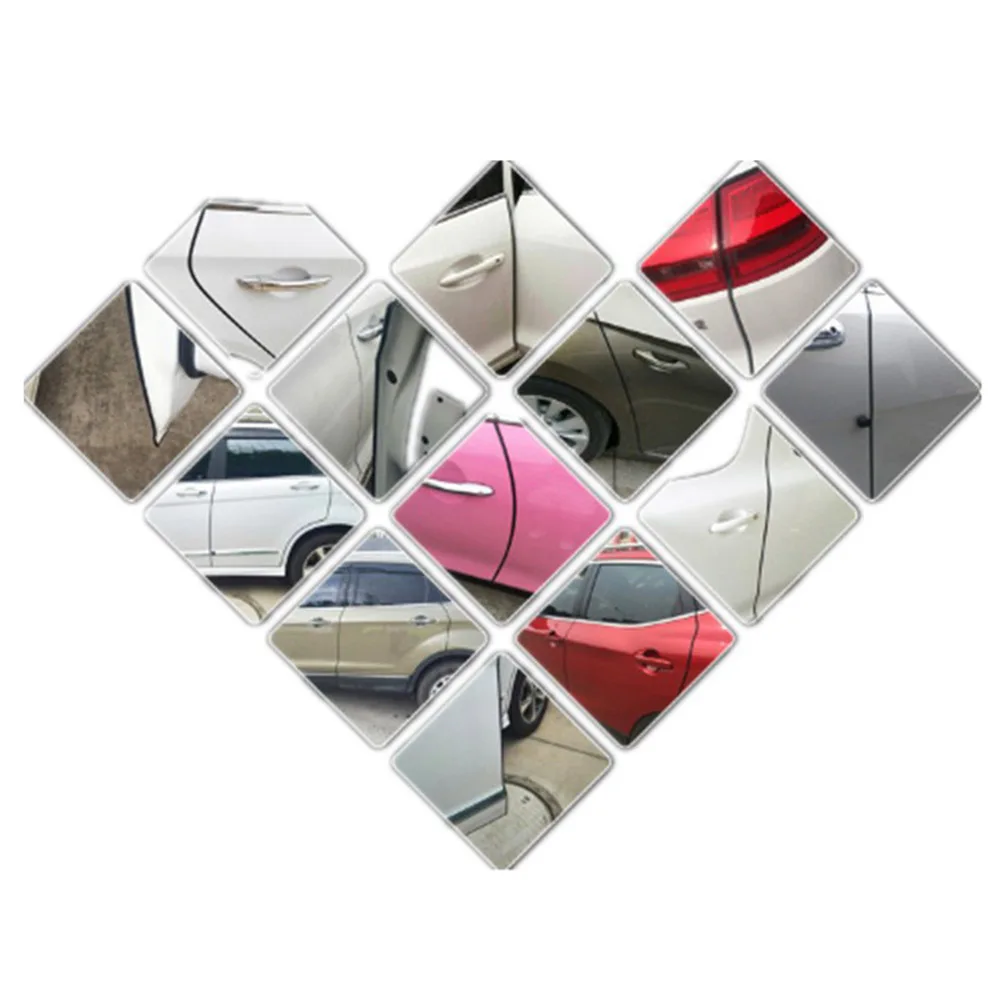 5M Car Door Protection Guard White PVC Trim U Molding Anti-Collision Bar for Door Ding Scratch Rust Prevention