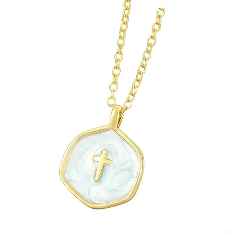  Trendy Vibranting Enamel Drip Crosses Necklace Adjustable Length 45cm Alloy Comfortable Designs