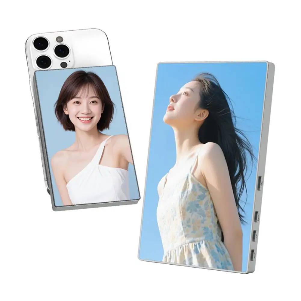 Mobile Selfie Remote Control Magnetic Suction Rear 5-inch Display Screen, Outdoor Travel Photography Live Streaming Tool Fo Y8Y2