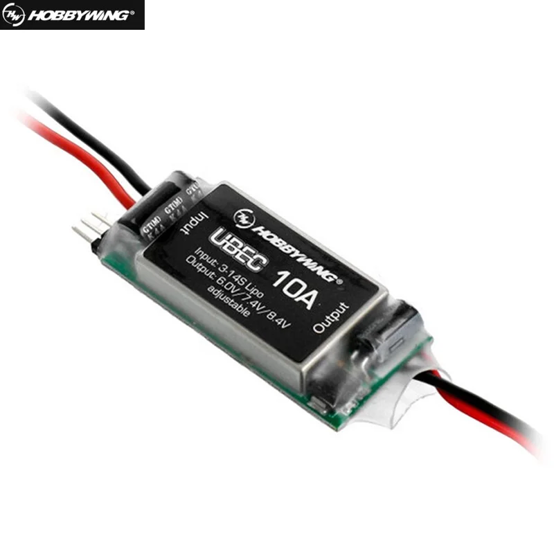 Hobbywing Waterproof UBEC 10A Voltage Regulator Module 3-14S 6 / 7.4 / 8.4V 10A Adjustable BEC High Voltage for RC Car Parts
