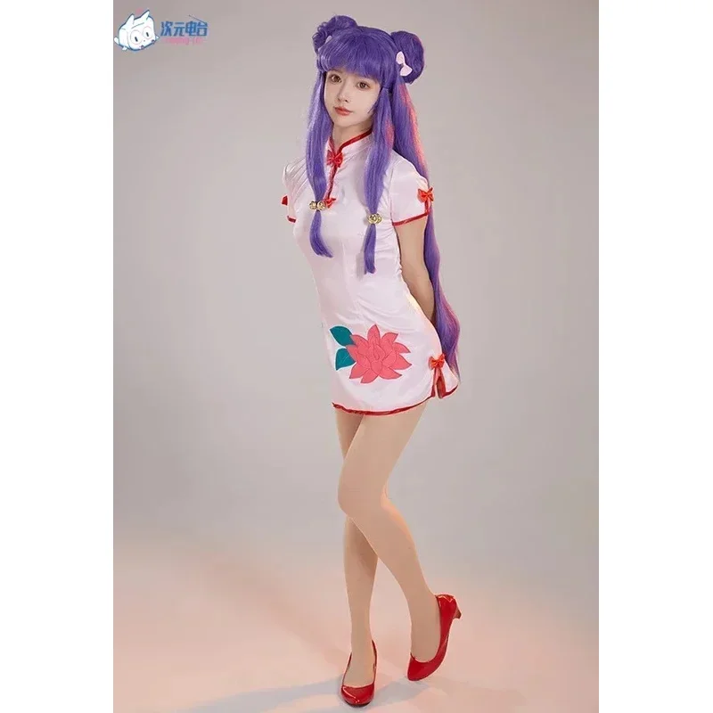 New Anime Ranma ½ Shampoo Cosplay Costume Cheongsam  Apron Dress  Set Women 2025
