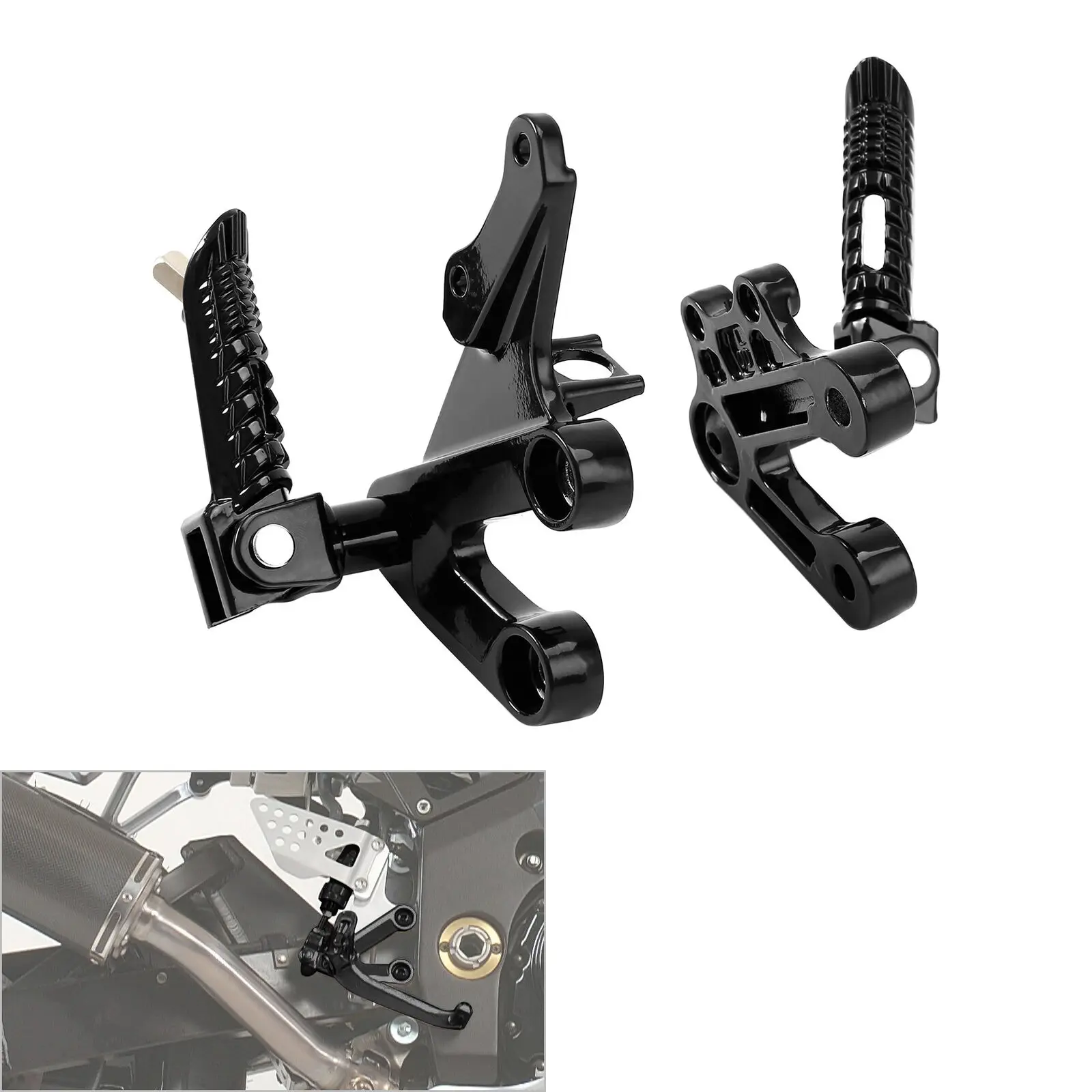 

Motorcycle Front Foot Pegs Footrest Bracket Set For Suzuki GSXR 1000 2003-2004 Left&Right