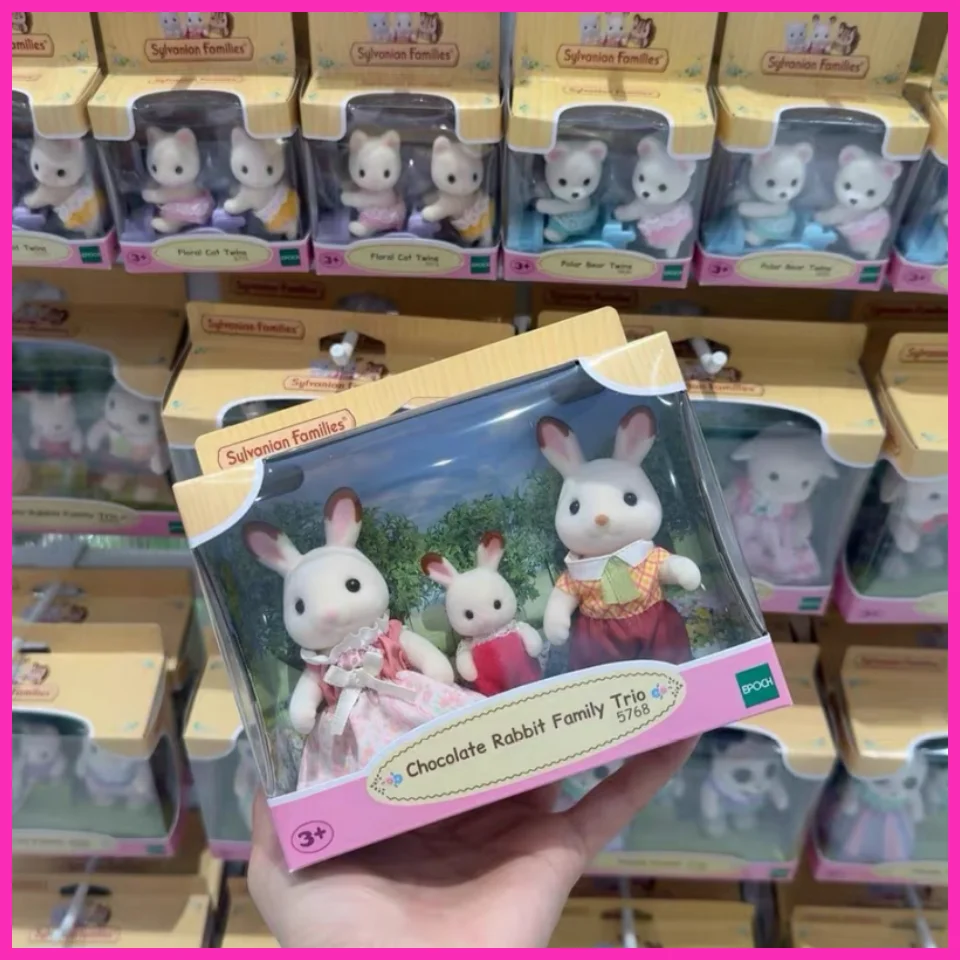 شخصيات أنيمي سيلفانيان العائلات Highbranch الزرافة الحيوان مجموعة الطفل دمية الشكل غرفة الحلي عيد الميلاد يتدفقون لعبة هدية #1