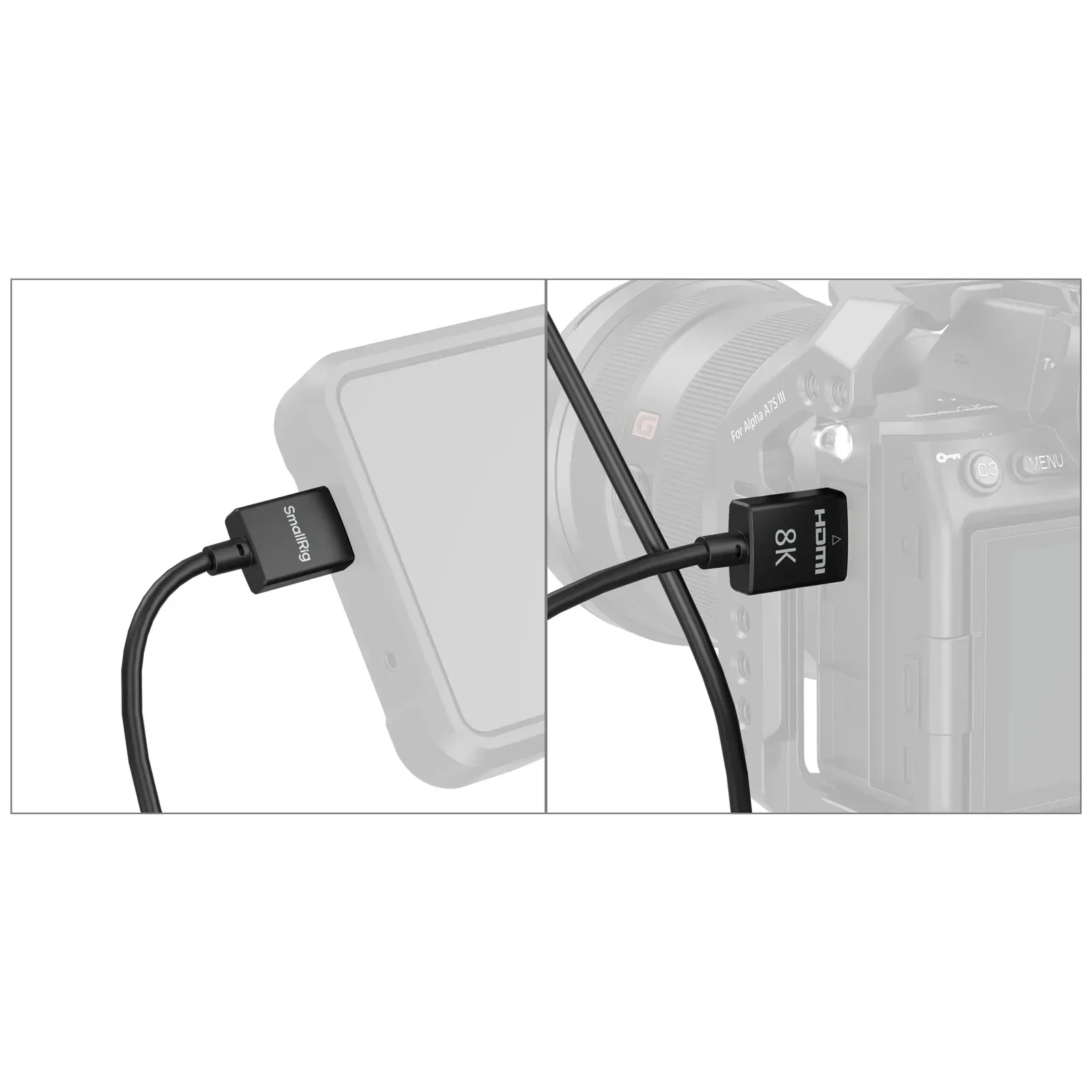 كابل بيانات SmallRig 8K HDMI متوافق من A إلى 100 سم لشاشات الكاميرات وأجهزة استقبال أجهزة إرسال الفيديو اللاسلكية 5086