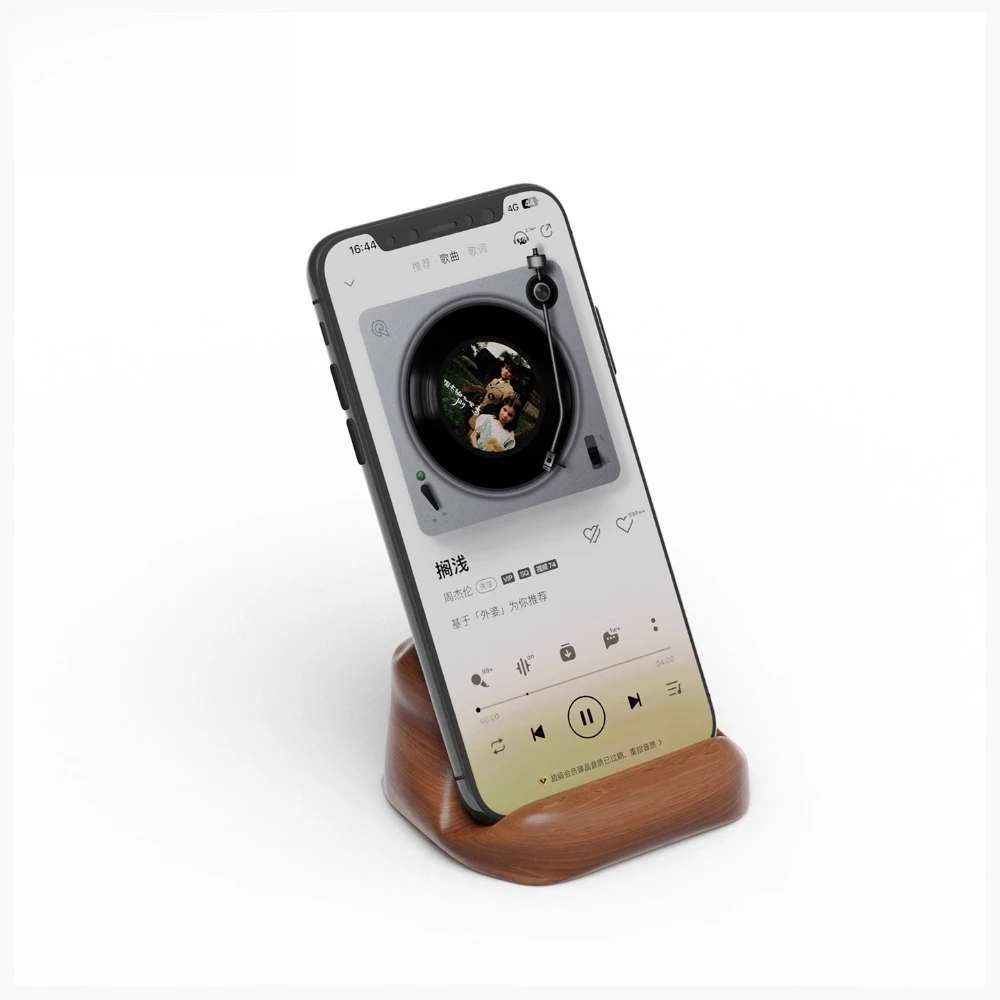 Black Walnut Wood Mobile PhoneStand Wooden Creative Sofa Mini Base Phone Holder Desktop Decoration Wood Stand Phone Accessories