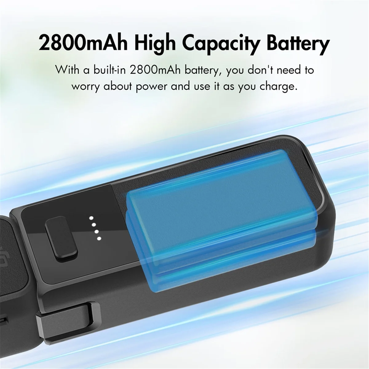 Handheld Power Bank for 3 Hand Grip 2800mAh Battery Handle with Type-C Interface Battery Grip