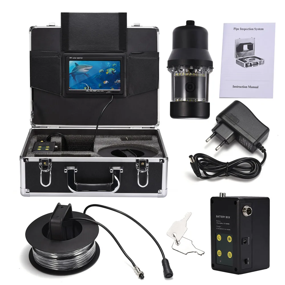 7 Inch Borehole Inspection Camera for Well Drilling  360° Camera Underwater Video Camera 20m 30m 50m 100m