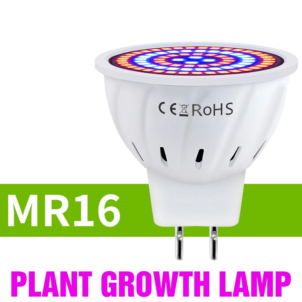 9W E27 LED Grow Light E14 220V Planten Lamp GU10 Spotlight MR16 Indoor Bloem Ingemaakte Groente Teelt Grow Box Vullen Verlichting