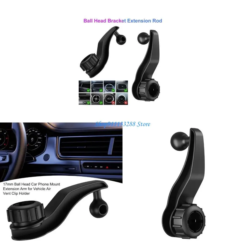 

G88D Head Bracket Extender Rod Dead Adapter for Car Air Outlet Phone Stand