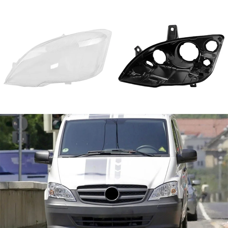 

For Mercedes Benz Viano Vito W639 2012 2013 2014 2015 Car Replacement Parts Base Head Lamp Shell Bulb Holder Front Lamp Glass