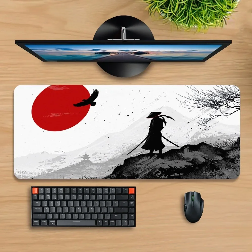 Samurai Warrior Mousepads Monster Large Mat Big Desk Pad Non-Slip Rubber 400x900mm Mouse Pads Big Keyboard Mats Office Carpet