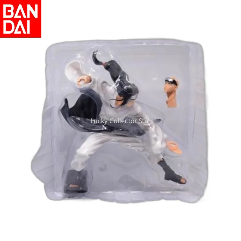 Bandai Naruto Konoha Hinata Neji Figure White Eyes Soft Fist Baguazhang Interchangeable Head Model Anime Ornament Gifts