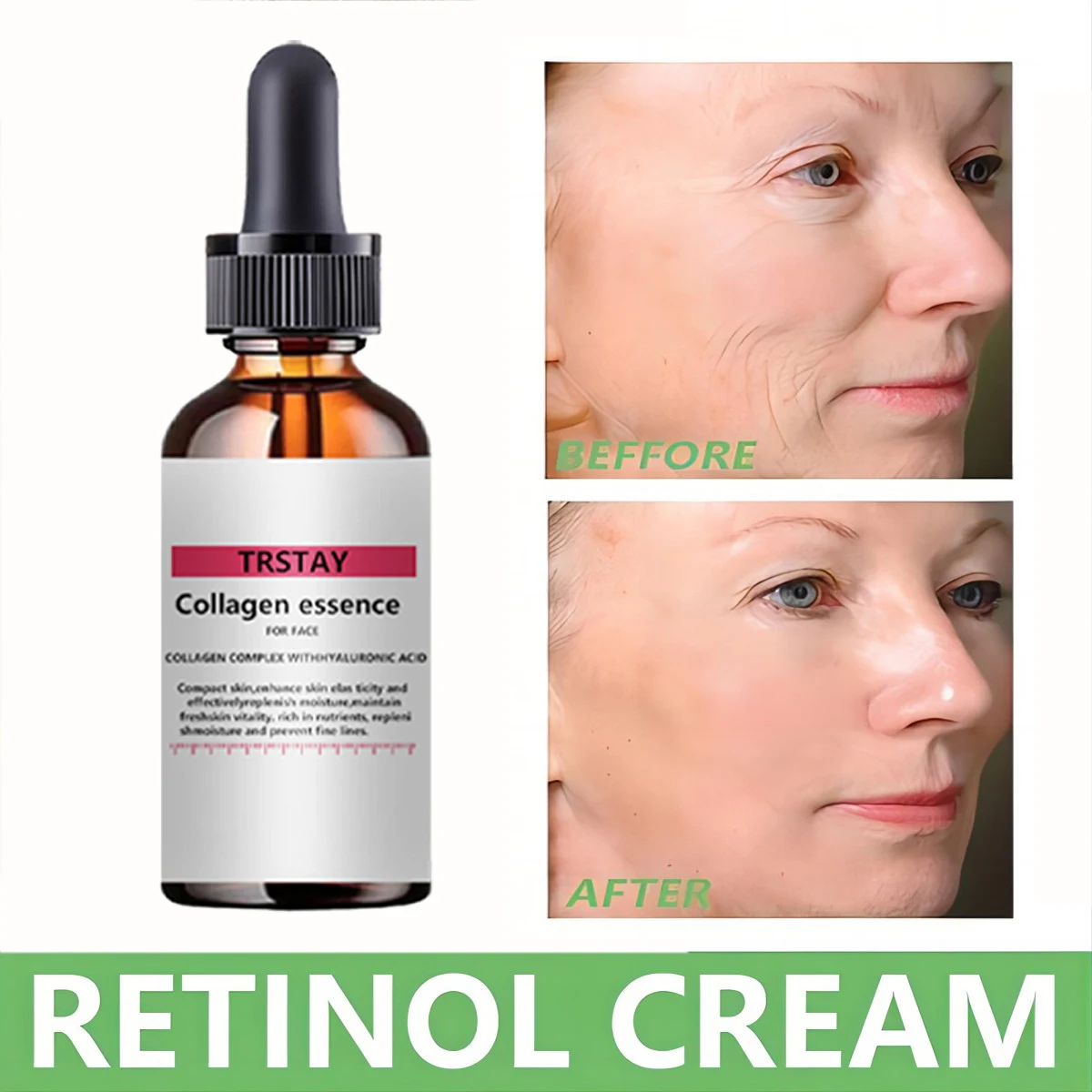 TRSTAY Collagen Essence Facial Activator ต่อต้านริ้วรอยผิวกระชับและ Smoothing Beauty Care สําหรับแม่และเด็ก