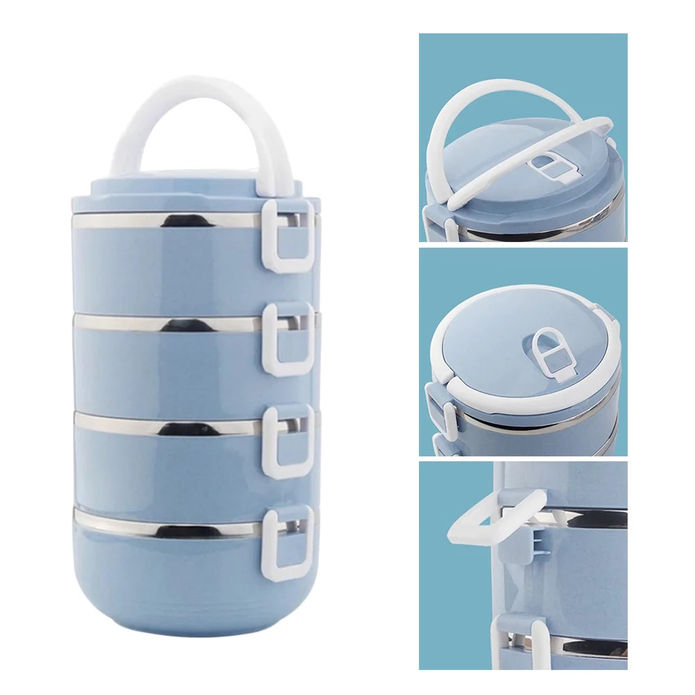 

Lunch Box Four Layers Stainless Steel Bento Portable Bento For Picnic Camping Lunch Box Outdoor Food Container