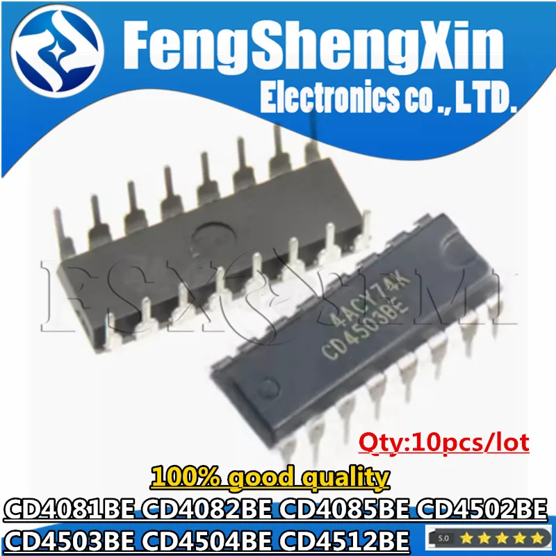 

10pcs Chips CD4081BE CD4081BD CD4081 CD4082BE CD4085BE CD4502BE CD4503BE CD4504BE CD4512BE DIP14