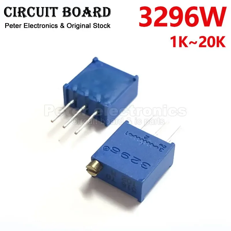 13Pcs = 13Kind X 1pcs 3296W Multiturn Trimmer Potentiometer Resistor Kit High Precision 3296 Variable 1K 2K 5K 10K 20K  icpart