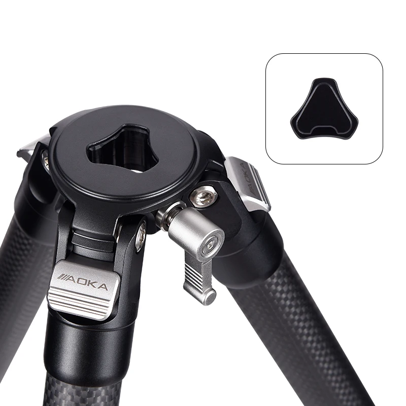 حامل ثلاثي كاميرا AOKA KY224CL+BH25R جديد خفيف الوزن ومدمج من ألياف الكربون للسفر مع عمود مركزي #4