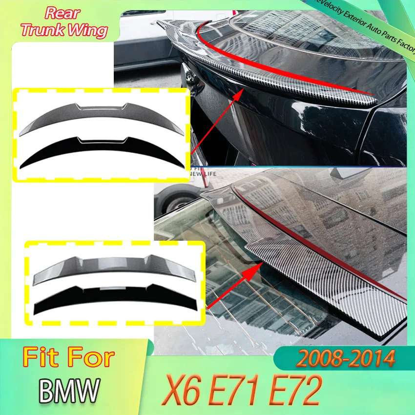 

Rear Trunk Spoiler Wing for BMW X6 E71 E72 2008-2014 Trunk Lid Roof Spoiler Body Kit Tuning Spoiler Tail Fin CAR Accessories