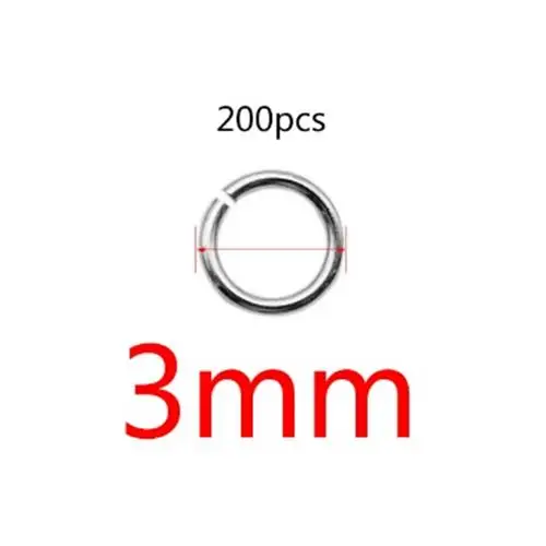 200pcs Stainless Steel Open Jump Rings for DIY Jewellery Making