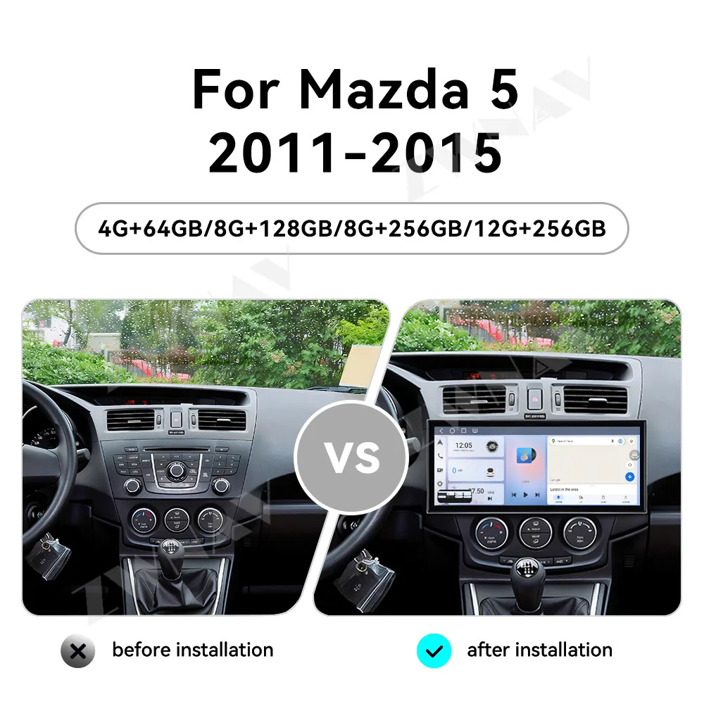 Car Interior Accessories For Mazda 5 2011-2015 Android 15 15.8 Inch HD Touch Screen Gps Multimedia Player RadioStereo Head Unit