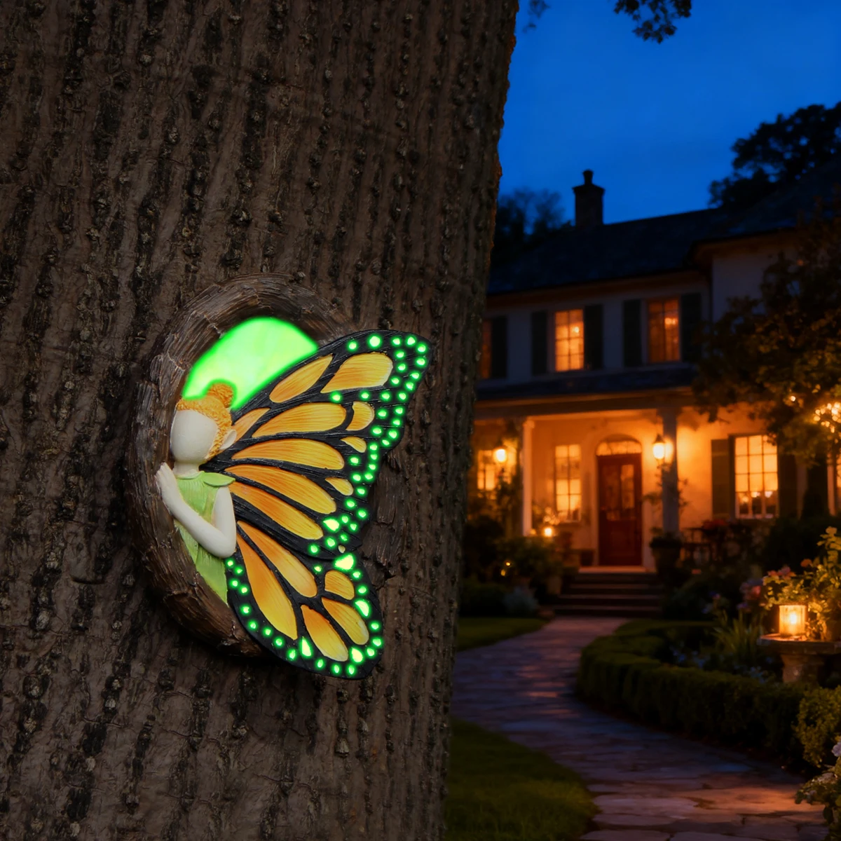 Butterfly Fairy Pendant, Glowing at Night, Made of Resin Material, Outdoor Garden Tree Pendant, Easter, Valentine's Day Gift