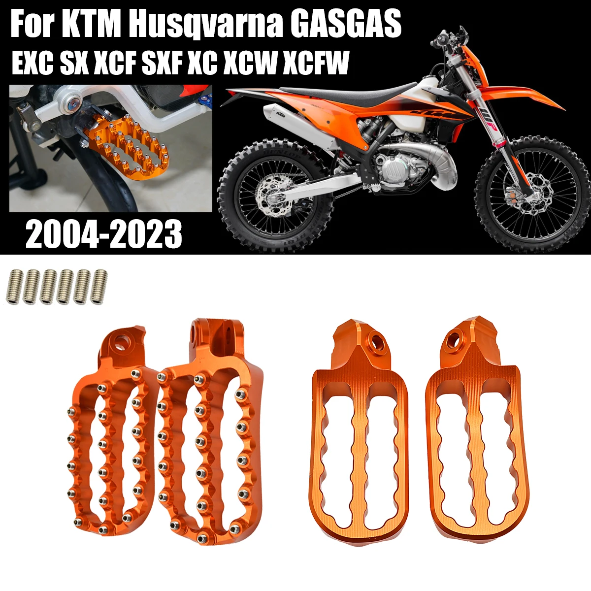 

CNC Foot Rests Footrest footpegs Pegs Pedals For KTM EXC SX XCF SXF XC XCW XCFW 65 85 125 150 200 250 300 350 450 ADVENTURE 990