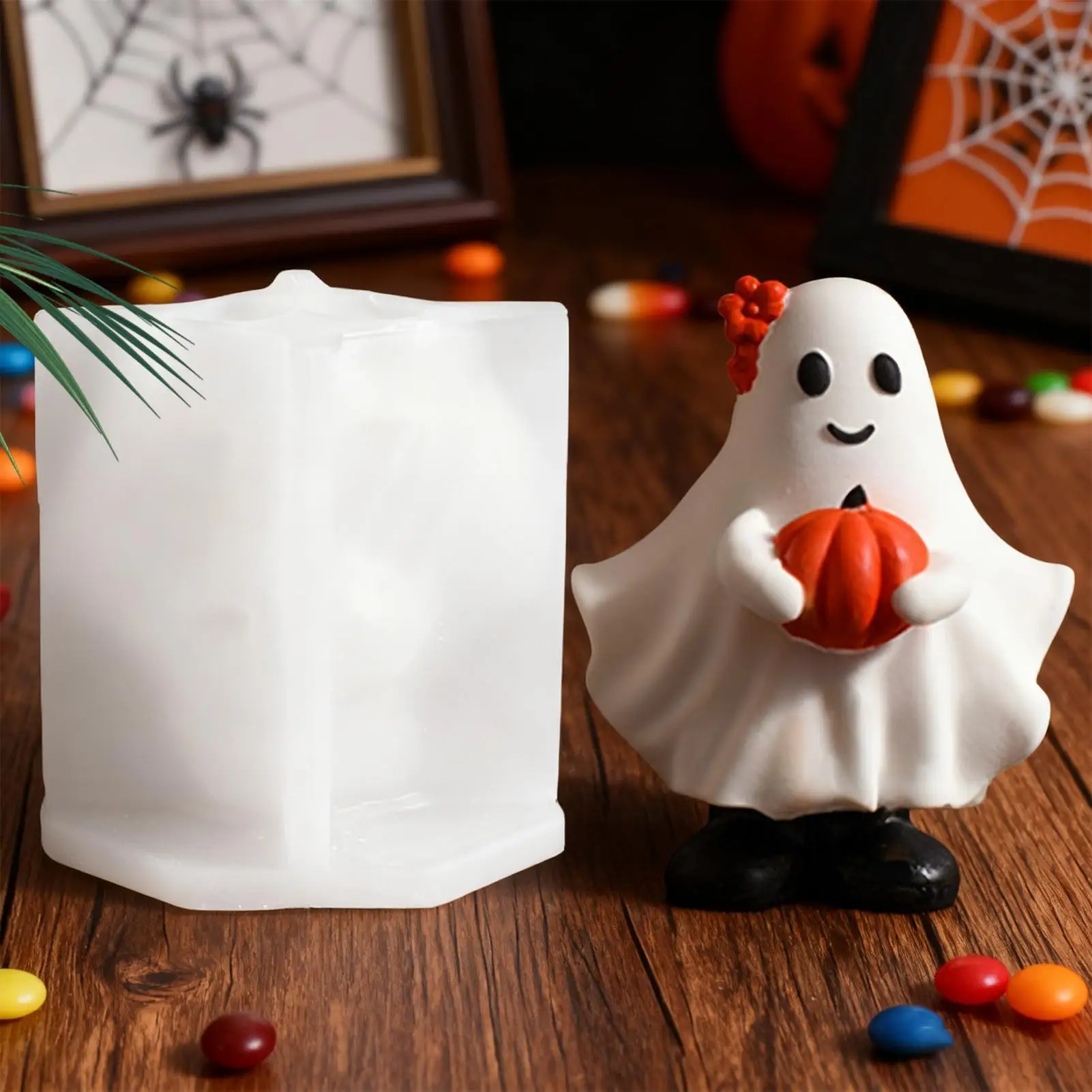 

Halloween Soap Molds Pumpkin Ghost Home Decor Craft Supplies Spooky Resin Silicone Molds Candle Making For Epoxy Wax Plaster