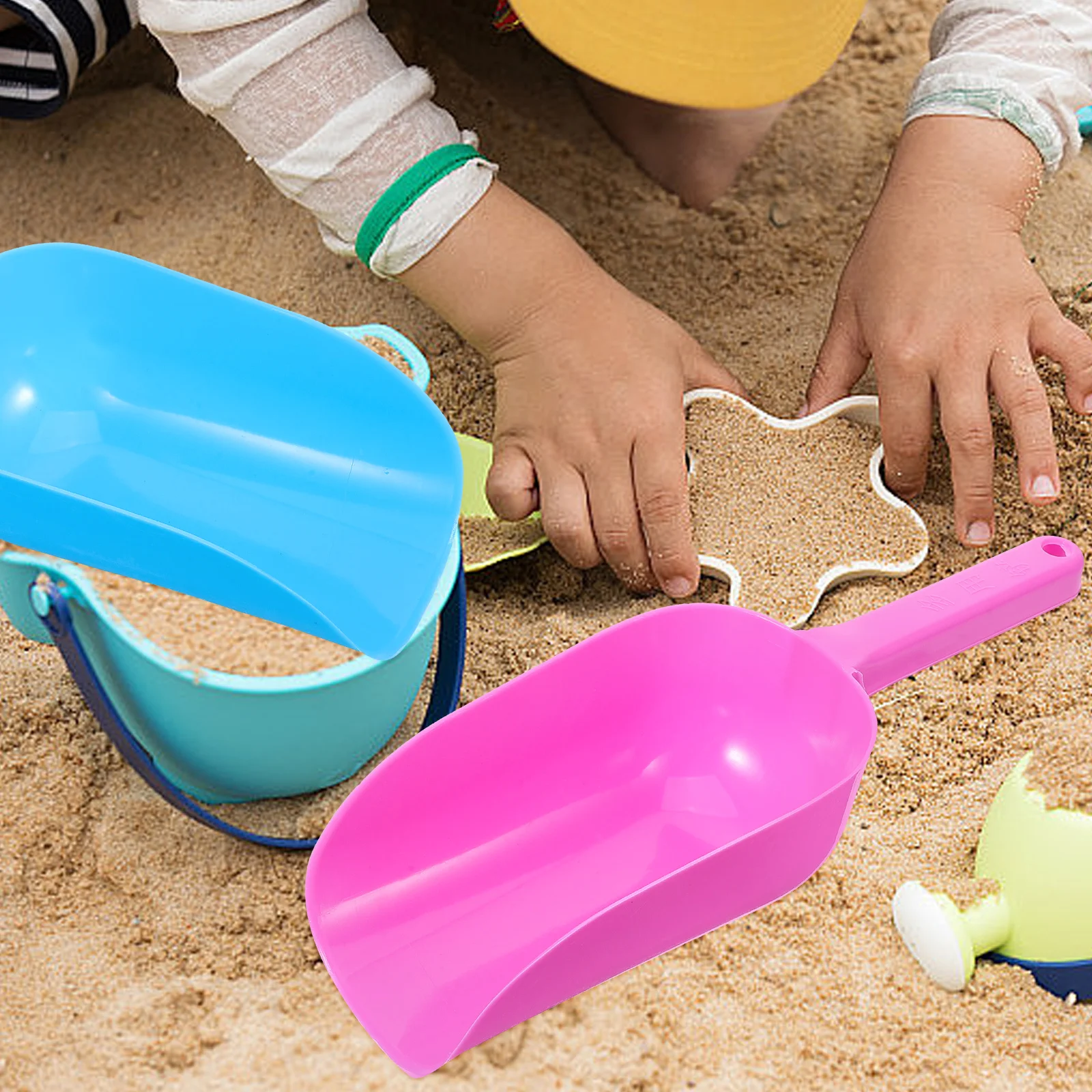 

3 Pcs Flat Head Snow Toddler Bath Toys Sand Shovels for Kids Outdoor Scoop Dig