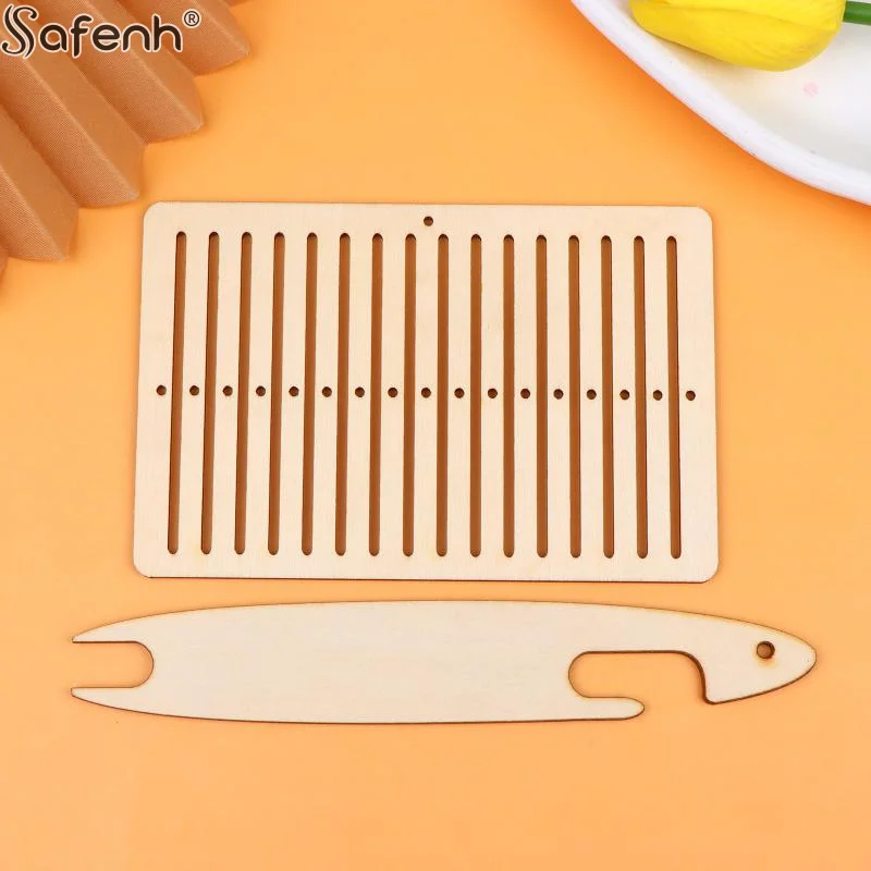 2Pcs/Set Weaving Loom Kit Wooden Belt Weaving Loom Weaving Shuttle Tools Arts Crafts For Backpack Strap Camera Strap Knitting