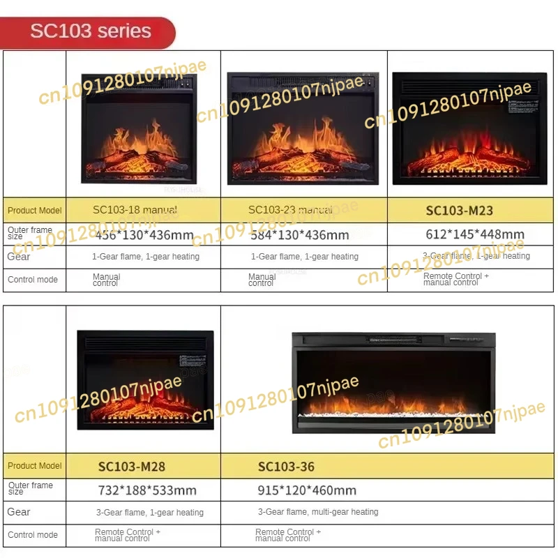 Riscaldatore da soggiorno europeo Decorazione della stanza a parete per la casa Camini decorativi con fiamma simulata Camino elettrico incorporato per hotel