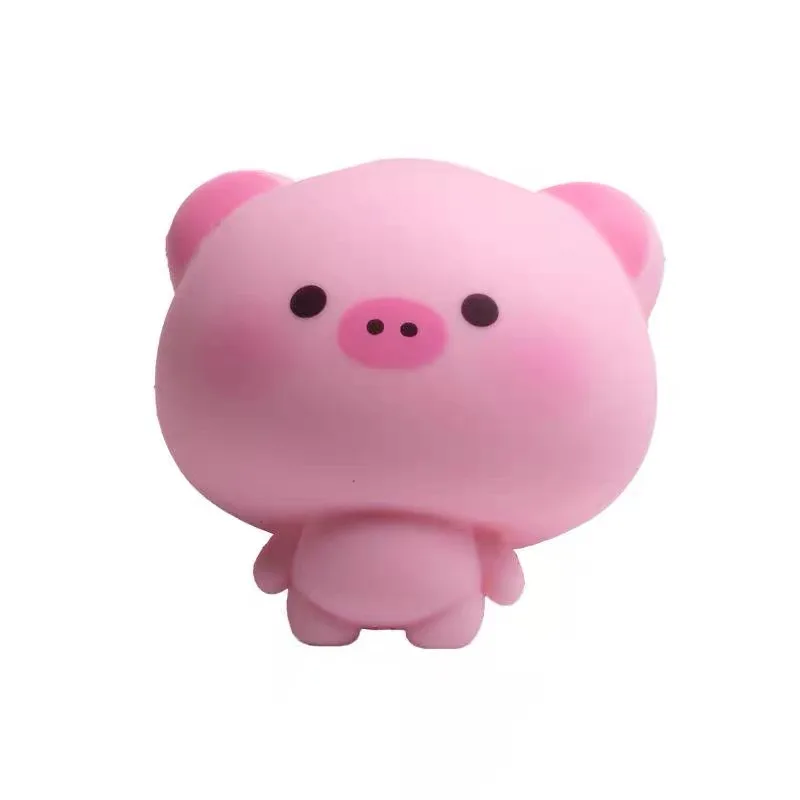 Crunchy Kawaii Pink Pig Squishy Handmade Ball Slow Rebound Mochi Fidget Squeeze Toy Portable Sensory Anxiety Relief Stress Toy ﻿ image 4