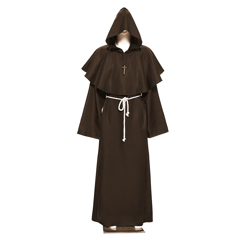 Medieval Monk Wizard Priest Costume loween Ladies Ethnic Stage Performance Clothing Unbranded Cusizable Size