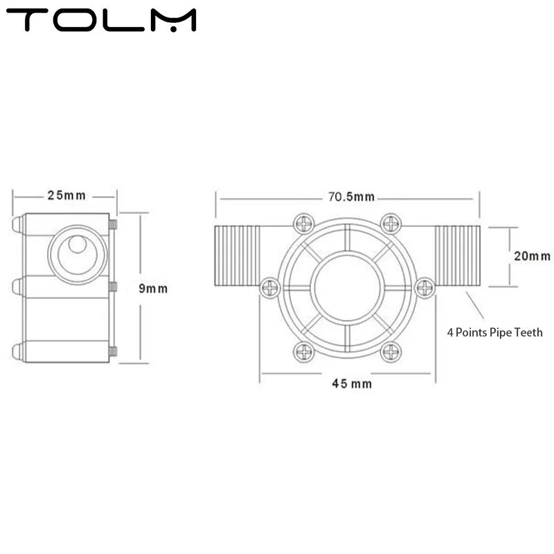 Imagem -05 - Tolm-gerador de Teste Hidráulico Pequeno 12v 10w Pipeline Micro Hidrogerador Motor de Torneira Novo 2023